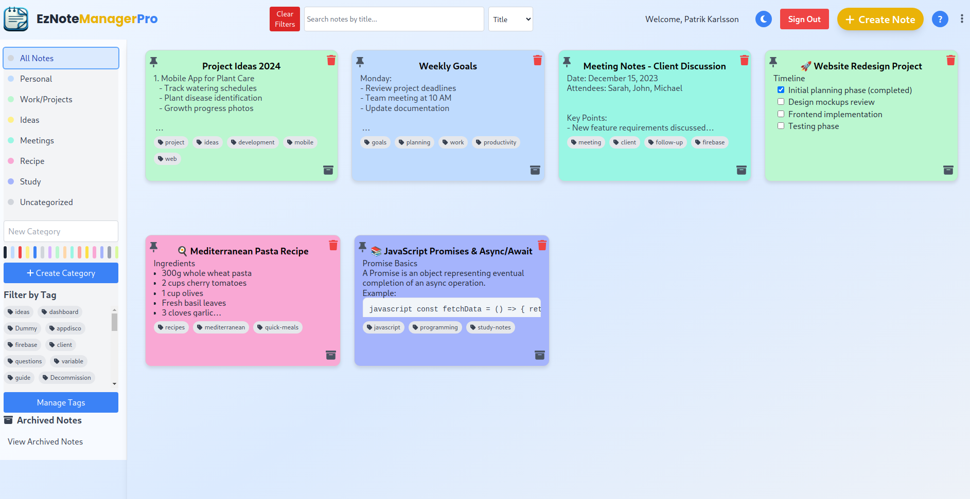 EzNoteManagerPro